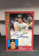 2019 Topps Jose Canseco 1984 Topps Baseball Autograph Red /25