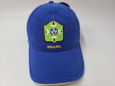 Brasil National Team Flex Fitted OSFA Hat Cap Casual Brazil Soccer Blue Yellow