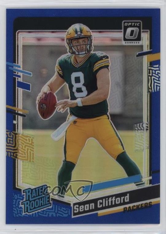 2023 Panini Donruss Optic Rated Rookie Blue Prizm /199 Sean Clifford #242 16wc