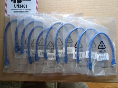 10 pack - 1 Foot Blue CAT6 Ethernet Cables