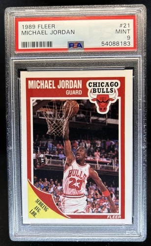 1989-90 Fleer Michael Jordan #21 Bulls PSA 9