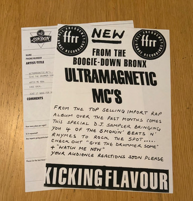 Ultramagnetic Mc s  Hype sheets 1989 Rap hip Hop OG Kool Keith Ced Gee