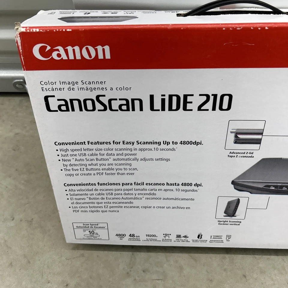NEW- Canon CanoScan LiDE210 Flatbed Scanner USB Color Image - Image 2 of 4