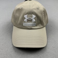 Under Armour Hat Cap Men Strap Back Beige UA Free Fit Logo Embroidery Sports New