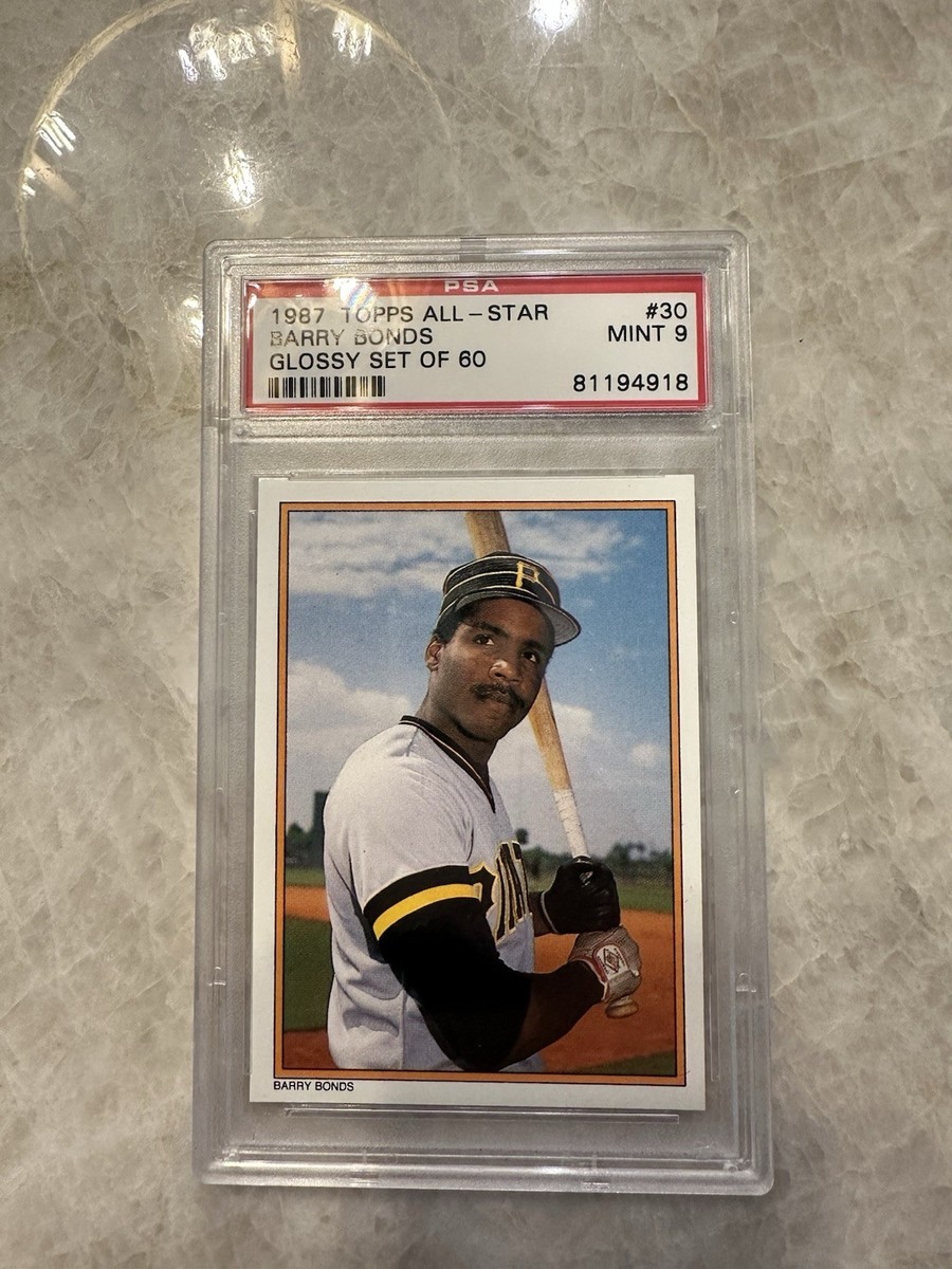 1987 Topps All-Star Glossy #30 Barry Bonds RC Rookie PSA 9 MINT