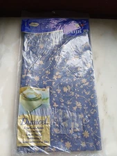 VTG  DUNI Quality Table Cover Blue & Gold Size 138 x 220 cm Made in England New