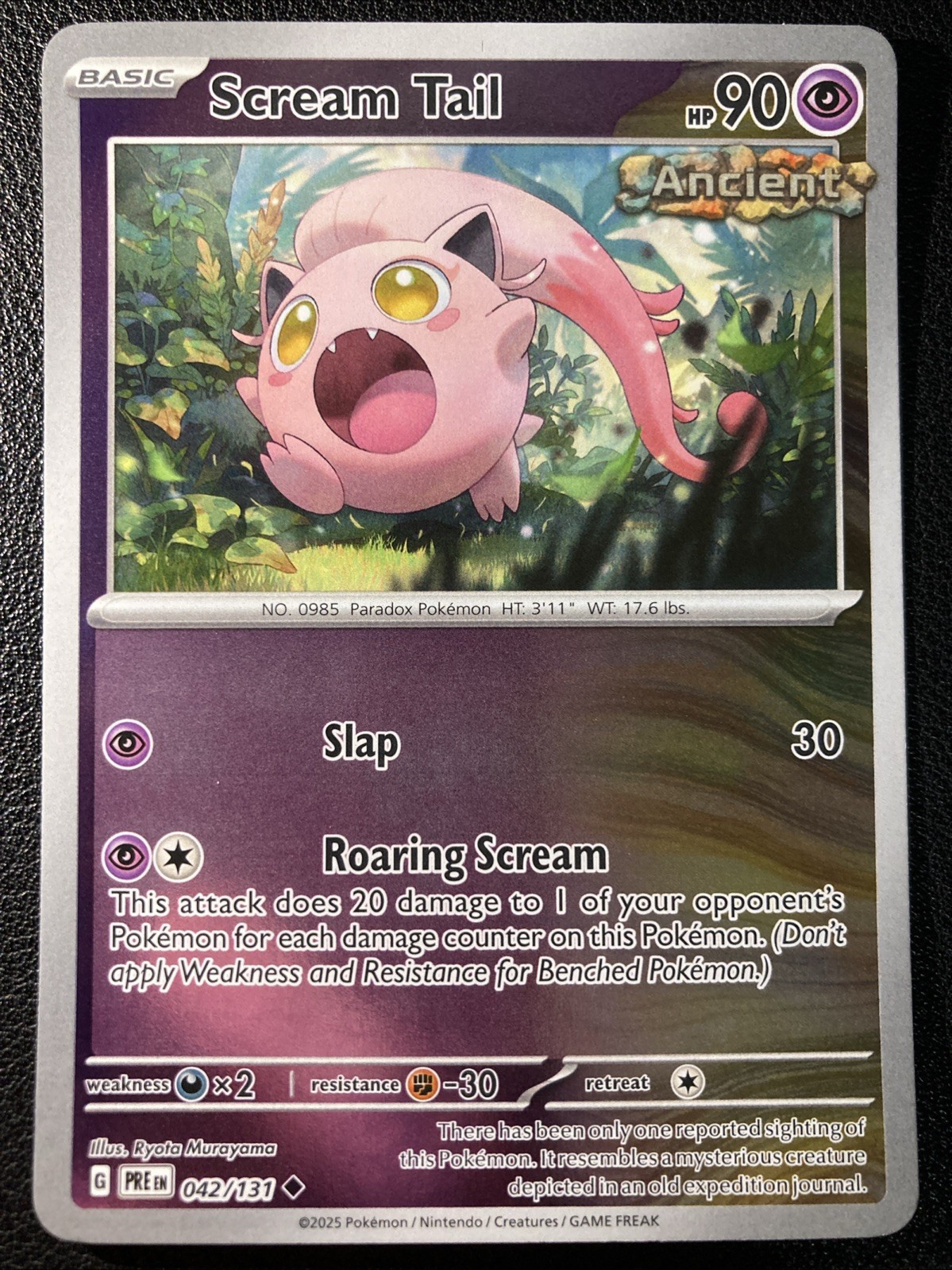 Scream Tail 042/131 Uncommon Reverse Holo Near Mint Condition