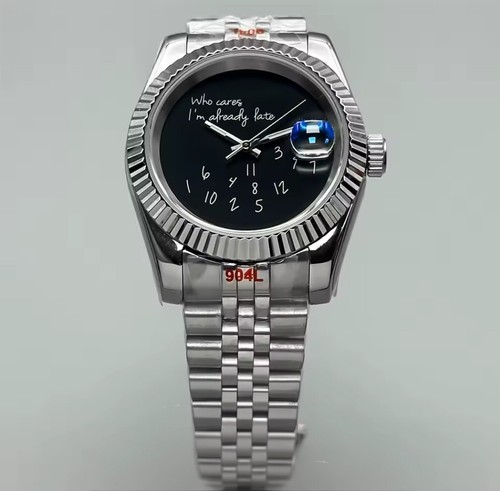 Mens watch NH35 watch "Who Cares I'm already Late" dial 36MM - Picture 2 of 5
