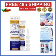NICOVITO Hemorrhoid  Fissure Treatment Cream 4 Lidocaine Fast Relief 0.7 oz
