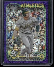 2024 Topps Chrome JJ Bleday Purple Speckle Refractor /299 #190 Athletics