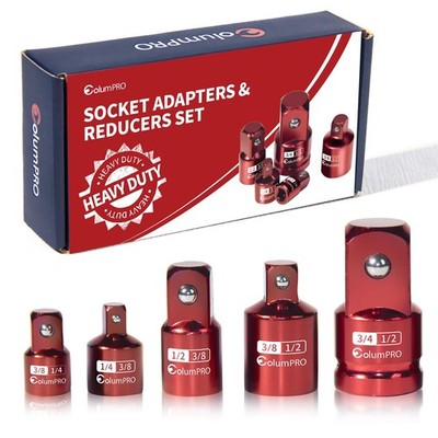 ColumPRO 5PCS Impact Socket Adapter Set, Converter & Reducer, 1/2 