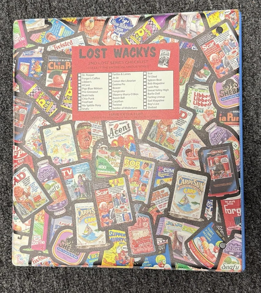 2008 TOPPS LOST WACKY PACKAGES 2nd SERIES OFFICIAL BINDER BRAND NEW Blue Spine - Image 2 of 3