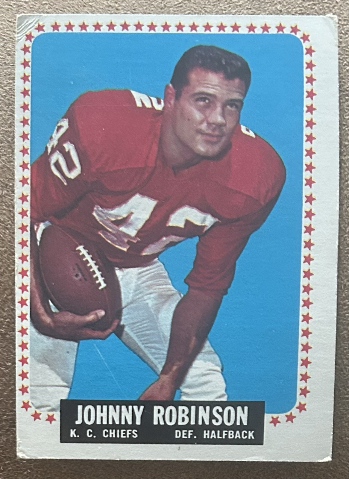 1964 TOPPS JOHNNY ROBINSON #105 VG-EX SP KANSAS CITY CHIEFS HOF FREE SHIPPING