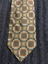 VTG Jhane Barnes Multicolored Abstract Geometric Silk Necktie Made In Japan NWOT