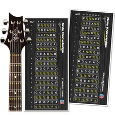 Guitar Fretboard Note Map Decals/Stickers for learning and Practicing Notes, ...