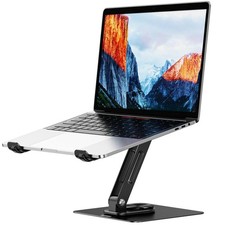 LS12 Laptop Stand with 360  Rotating Base, Ergonomic Adjustable Notebook Hold...
