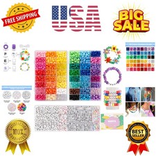 3960pcs Pony Beads for Friendship Bracelet Making Kit 48 Colors Kandi Beads S...