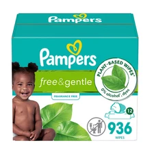 Pampers Free & Gentle Baby Wipes - 936ct