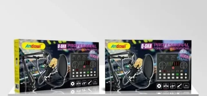 Professional Podcast Condenser Microphone With Sound Card Set Q-Sk8 - Bild 2 von 4