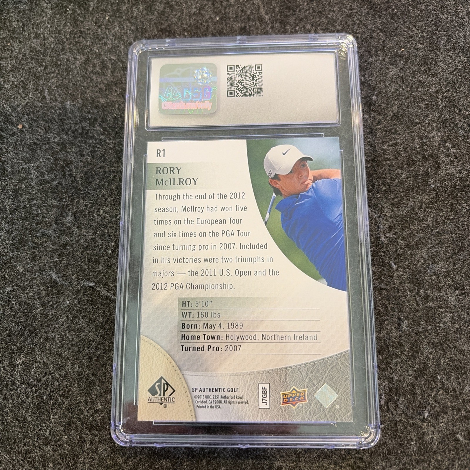 Upper Deck 2014 SP Authentic Rory McIlroy Rookie Extended Series #R1 Variation view 2