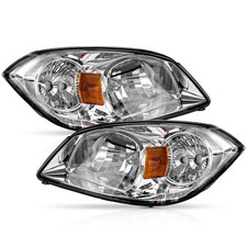 Halogen Headlights for 2005-2010 Cobalt 2007-2009 G5 Chrome Housing Clear Lens