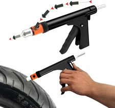 Tubeless Tire Gun Puncture Repair Kit with Mushroom Plug for Tyre Punctures and 