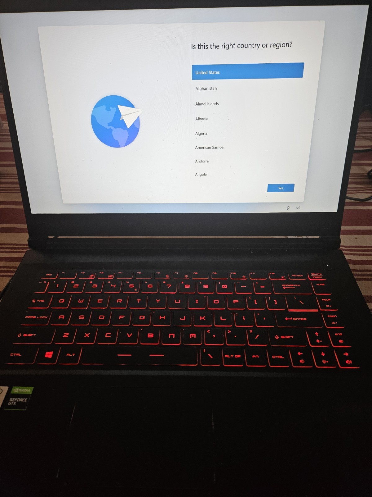 MSI Gaming Laptop 16 GB ram Intel I5-10300H 256 GB PCIE + 120 GB SSD