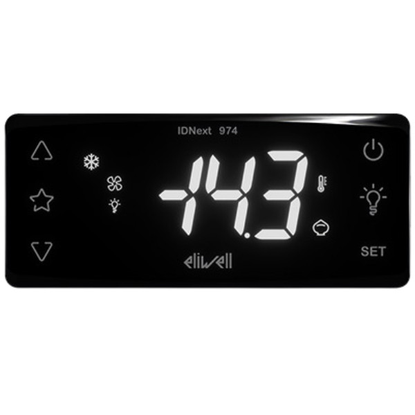 Régulateur Eliwell ID NEXT 974 RTC pour stopper les pannes de froid et suivre en Bluetooth
