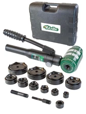 Hydraulic Knockout Punch Electrical Conduit Hole Cutter Set KO Tool Kit 1/2 to 2
