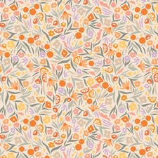 Floral in Zest | Tangerine | Art Gallery