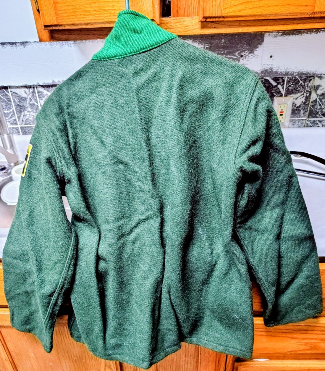 Vintage Woolrich Bethlehem Steel Wool Work Jacket Safety First