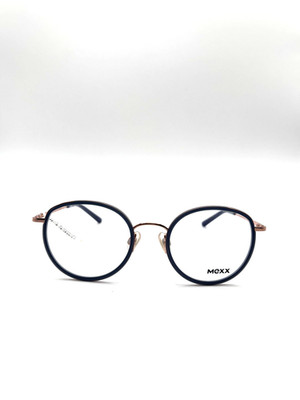 Mexx Mod. 2771 Brille Gestell Blau Gold 50 21 Rund Metall Modern Neu