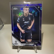Matthijs de Light 2021 Topps Chrome UEFA #61 Purple Mini Diamond Refractor /250