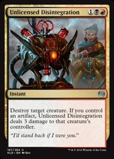 Unlicensed Disintegration - Kaladesh #187/264 MTG Magic The Gathering