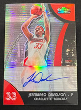 JERMAREO DAVIDSON 2007-08 Topps Finest Refractor #57 Rookie Card RC AUTO Bobcats