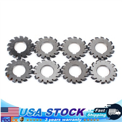 #ad HSS Gear Cutters 8PCS Gear Cutters Silver Gear Cutter DP20 14.5° Pressure Angle $65.92