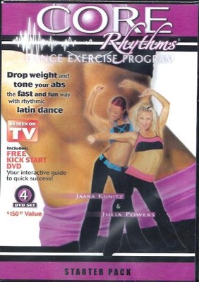 Core Rhythms Dance Exercise Program Starter Package Set, Good DVD, Jaana Kunitz,