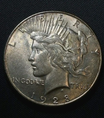 1928 San Francisco mint Peace Dollar  original problem free uncirculated