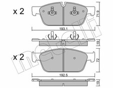 Bremsbel&auml;ge Vorne f&uuml;r MERCEDES GL-KLASSE X166 GLE W166 C292 GLS X166
