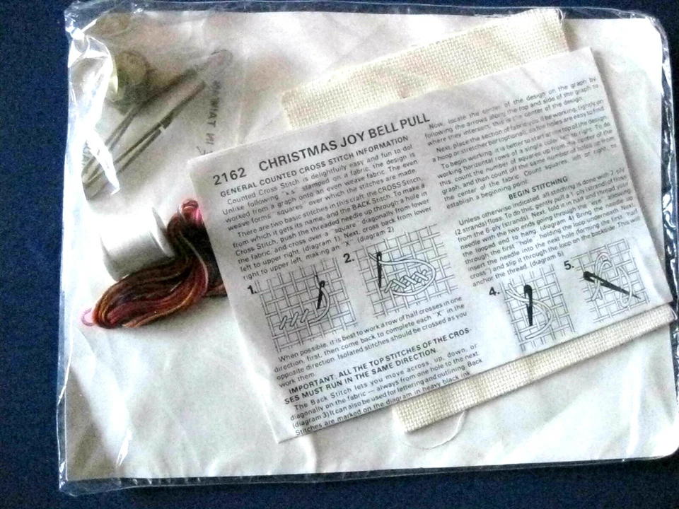 Creative Circle Christmas Joy Bellpull Jesus Mary Joseph Cross Stitch Kit New - Image 3 of 3