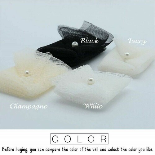 Ivory White Tulle Bridal Wedding Cape Shoulder Veils Rhinestone Black Champagne - Picture 16 of 16