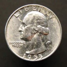 1955-D Washington Quarter - Gem BU - 90% Silver