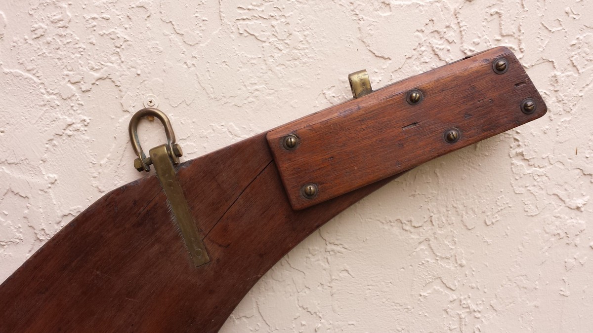 Classic Mahogany & Brass Sailboat Rudder | eBay