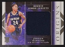 Jordan Hawkins 2023-24 Origins ROOKIE JUMBO JERSEYS Rookie Jersey Card RJJ-HAW. rookie card picture