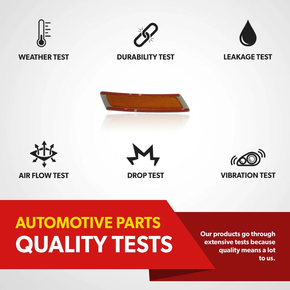 For BMW 528i 535i 550i 640i 650i M6 Side Marker Bumper Reflector Driver Side Foto 4 de 4