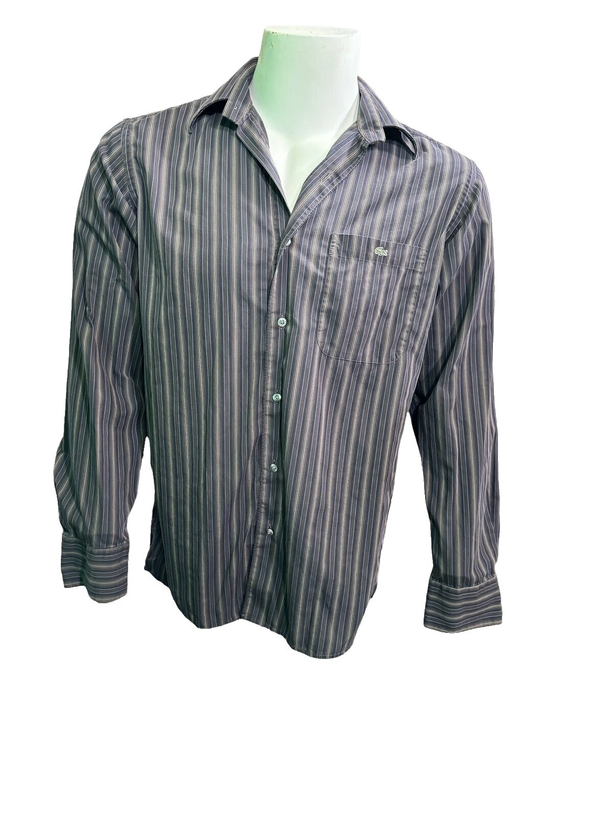 Lacoste Long Sleeve Brown Shirts for Men