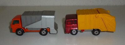 LESNEY MATCHBOX / SUPERFAST / 2 x MODELLAUTOS / REFUSE TRUCK No 7 u. 30 / #1787#