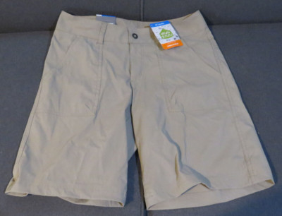NEW Size 8 Women's Columbia Omni-Shield Court Shorts-Tan-Active Fit - 10'' Length
