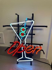 Martini Cocktails Beer Bar Open 20"x16" Neon Light Sign Lamp Pub Club Wall Decor