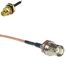 RG316 RP-SMA Female O-Ring to BNC FEMALE SM BULKHEAD RF Cable Rapid-SHIP LOT